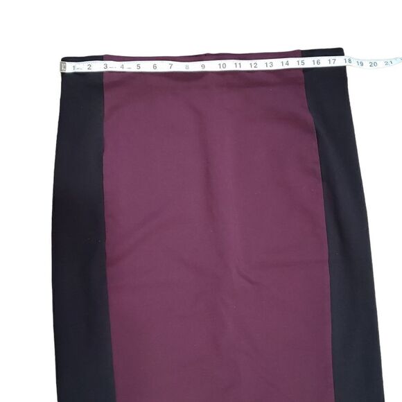 Attention Eggplant Purple Black Color Block Pencil Skirt XLARGE - Picture 5 of 10